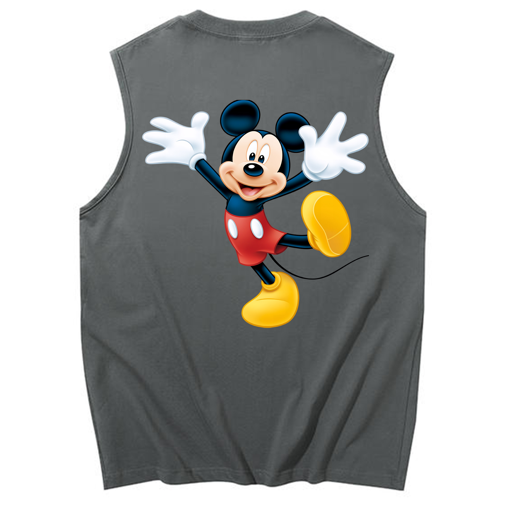 ミッキーマウス Mickey Mouse コットン100％タンクトップ（背面プリント）